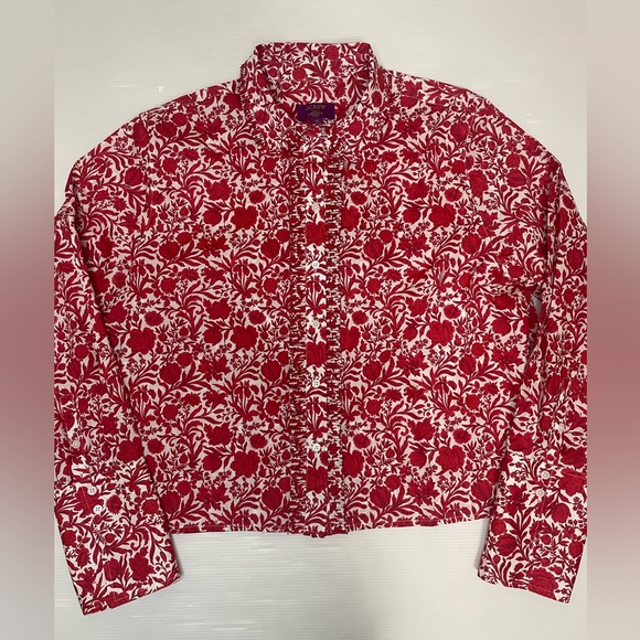 SOLD!!!! J. Crew Cropped garçon shirt in Liberty® Sambourne fabric Size 12 - Picture 2 of 9